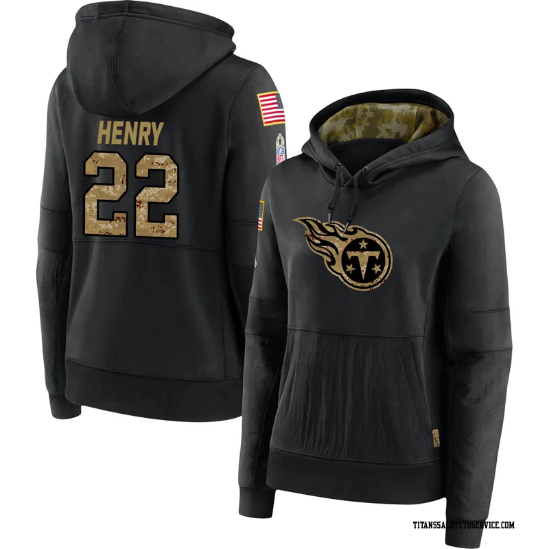 Men's Derrick Henry Tennessee Titans Olive Salute to Service Pullover Hoodie